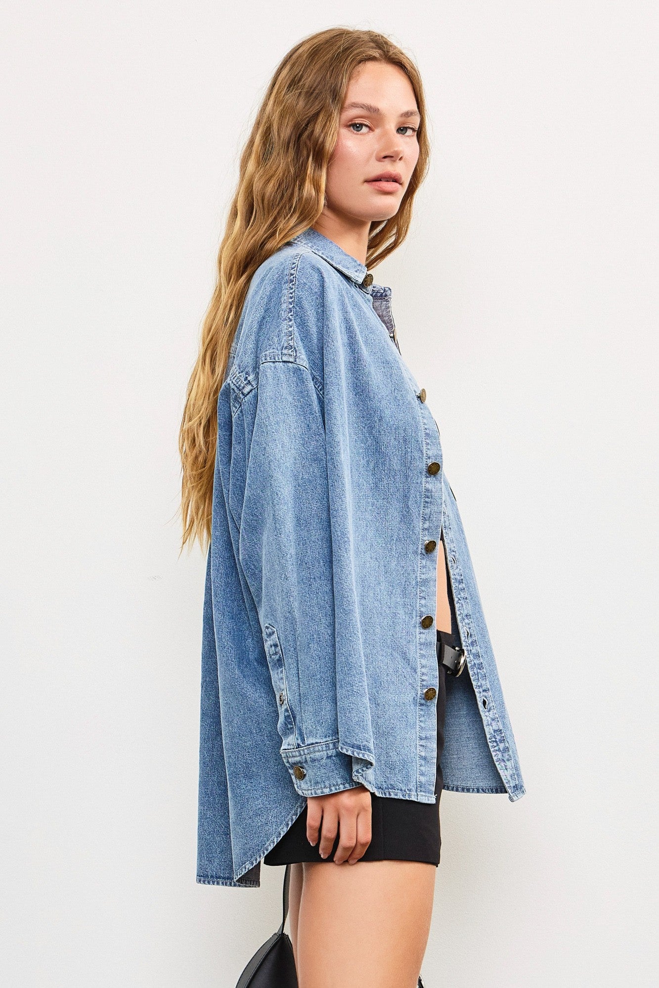 washed denim shirt