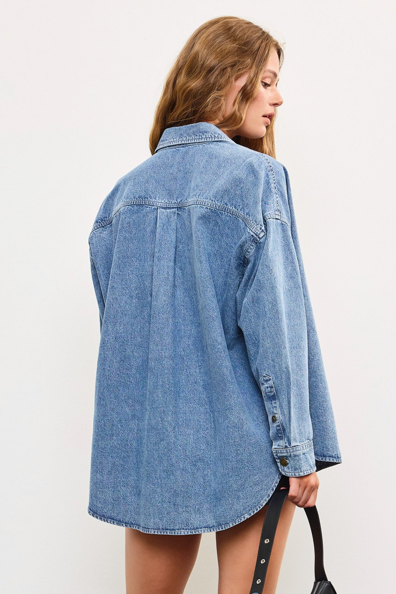 washed denim shirt