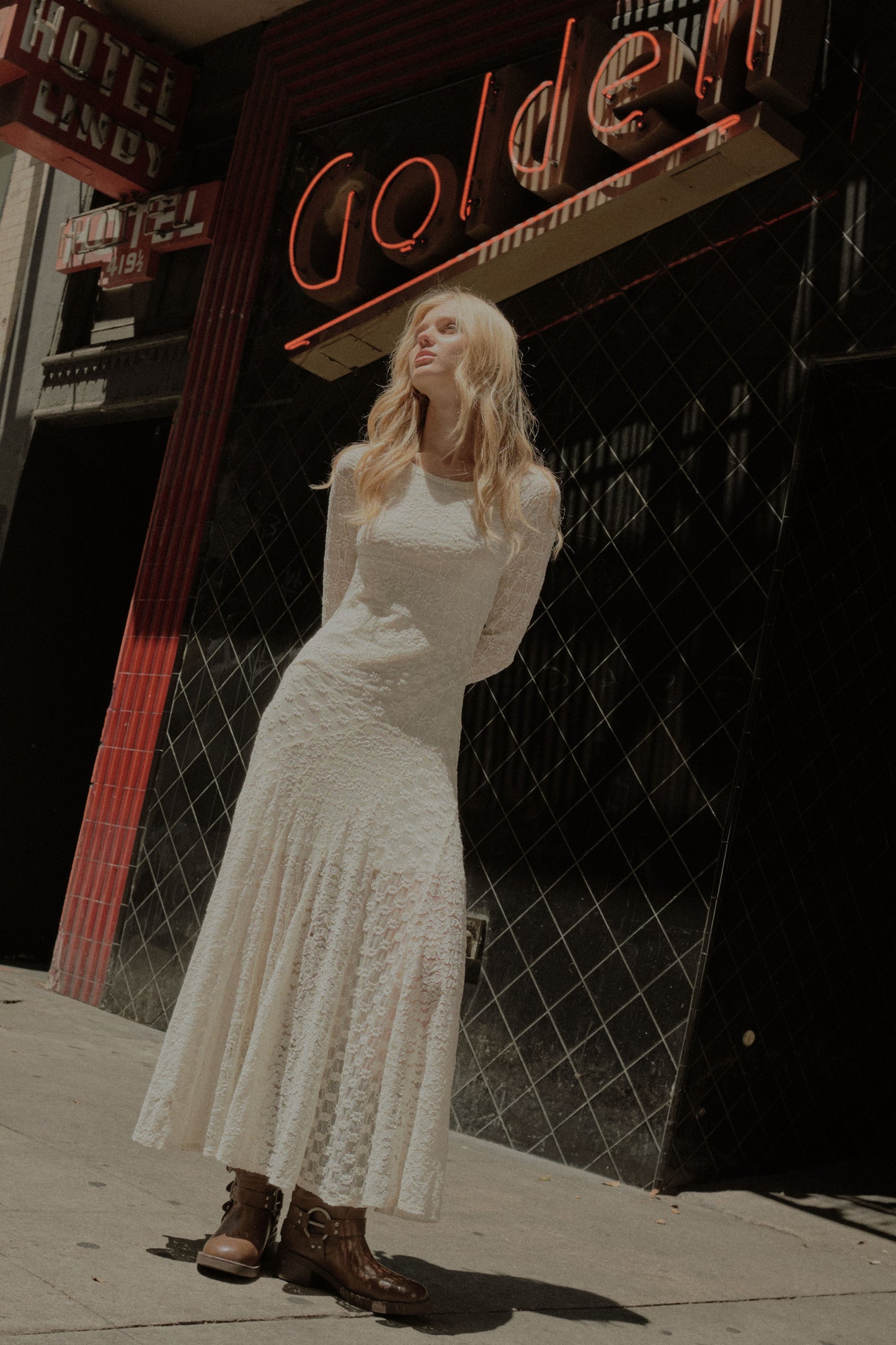 winter white maxi dress