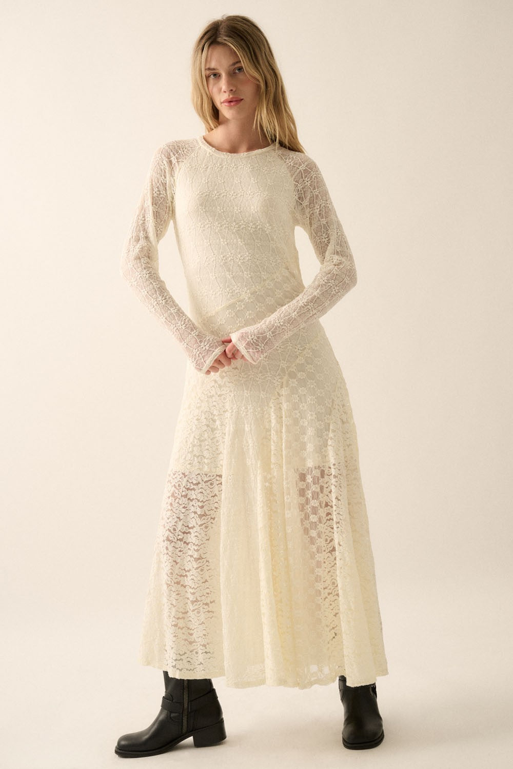 winter white maxi dress