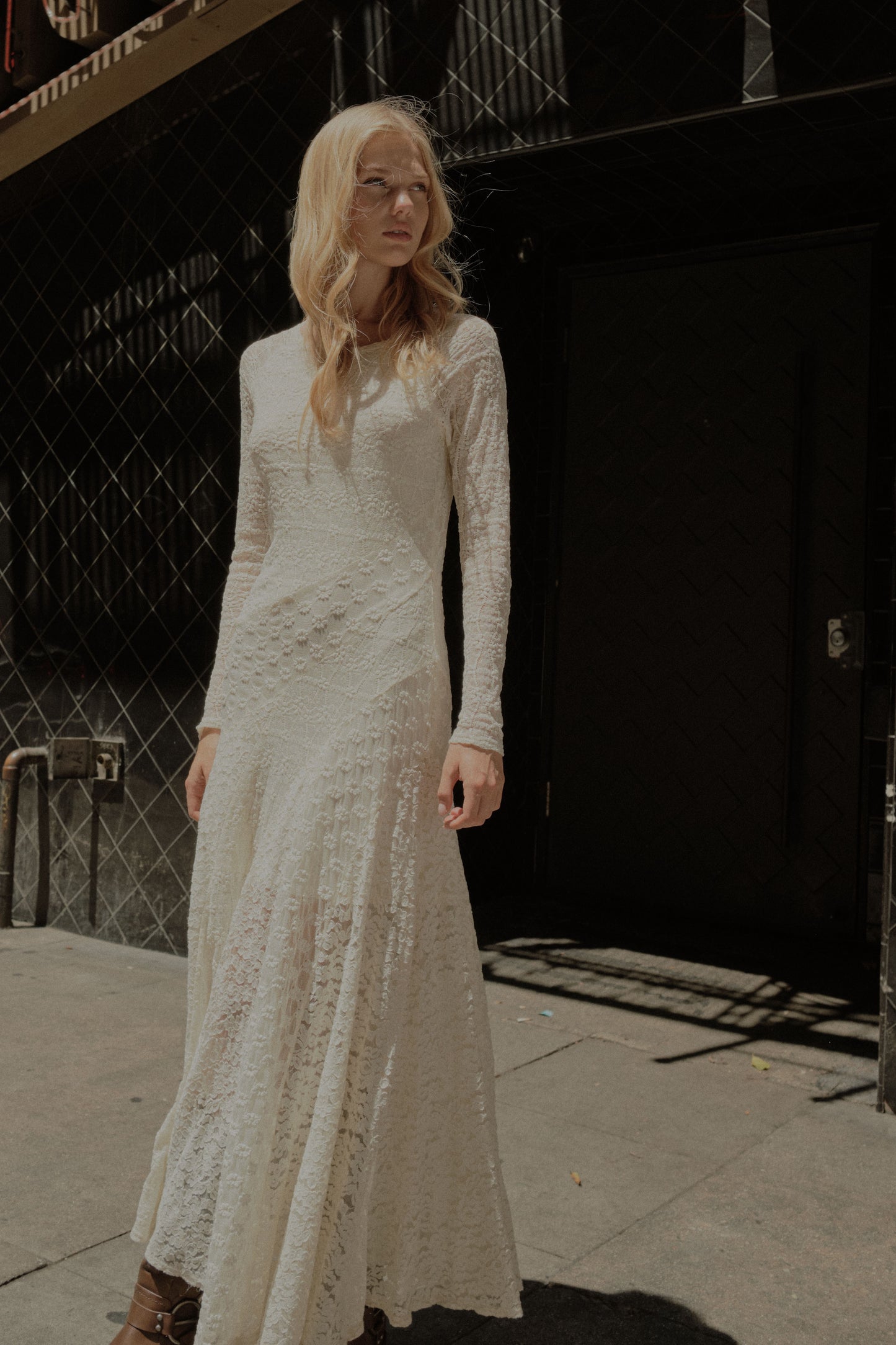 winter white maxi dress