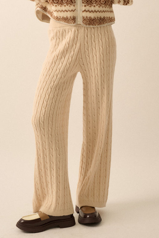 cable knit pants