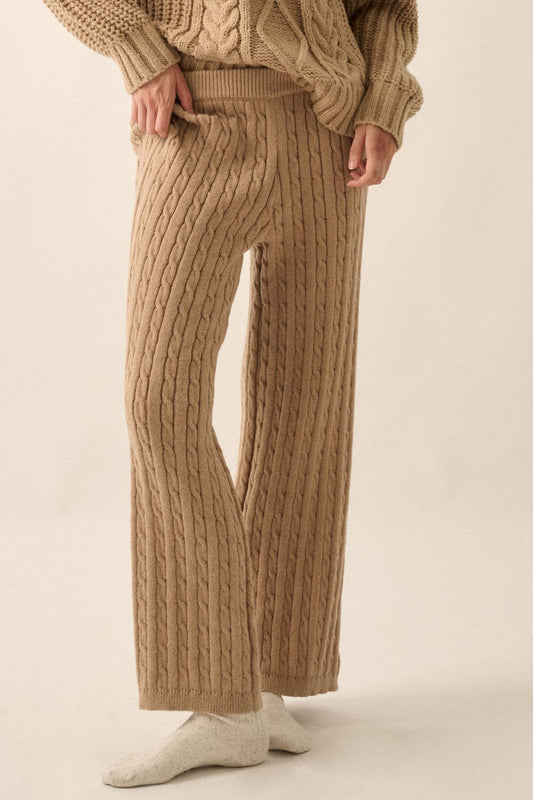 cable knit pants