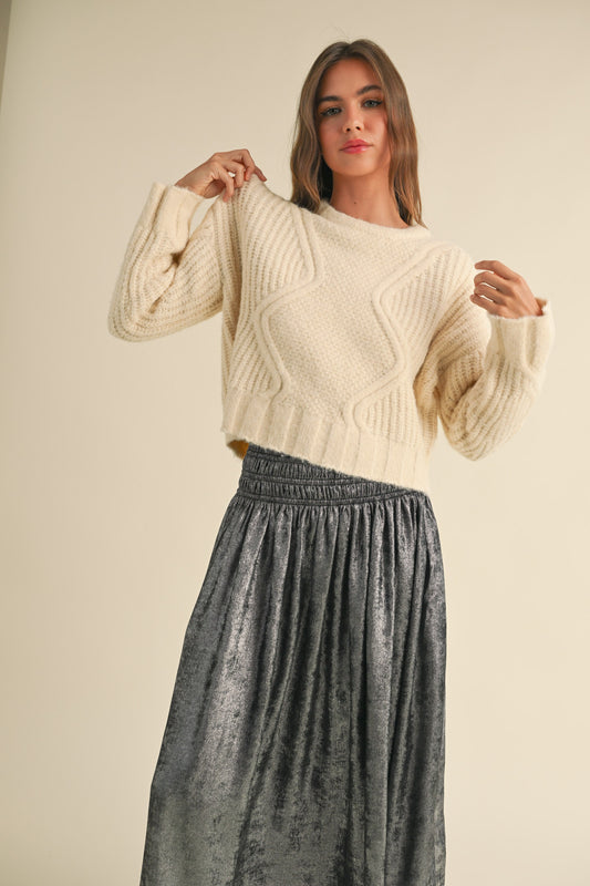 cozy cable knit sweater