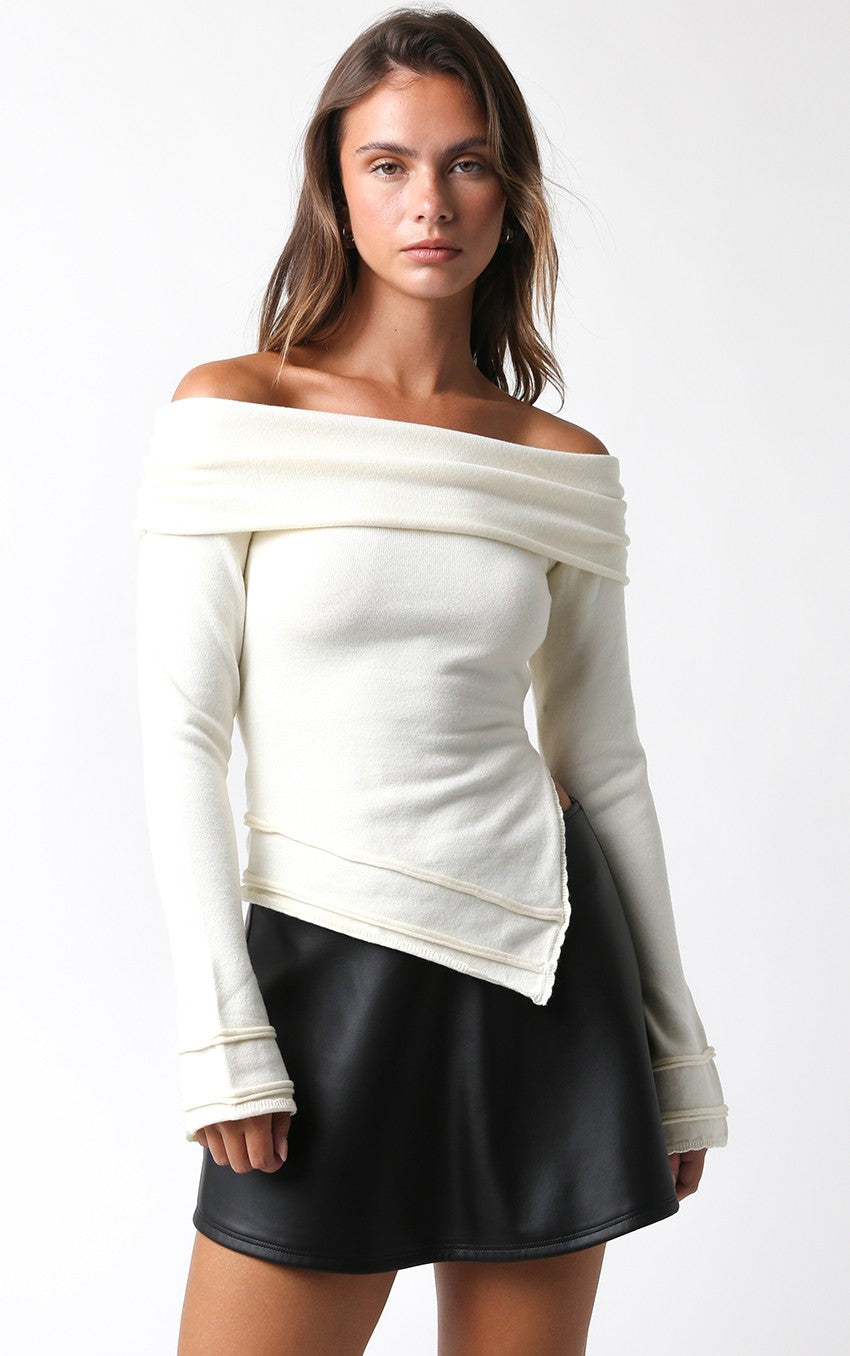 asymmetrical sweater top