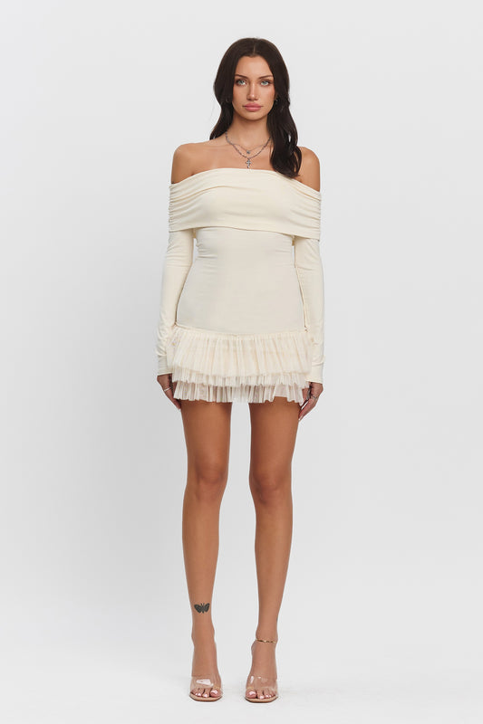 ruffle me up mini dress