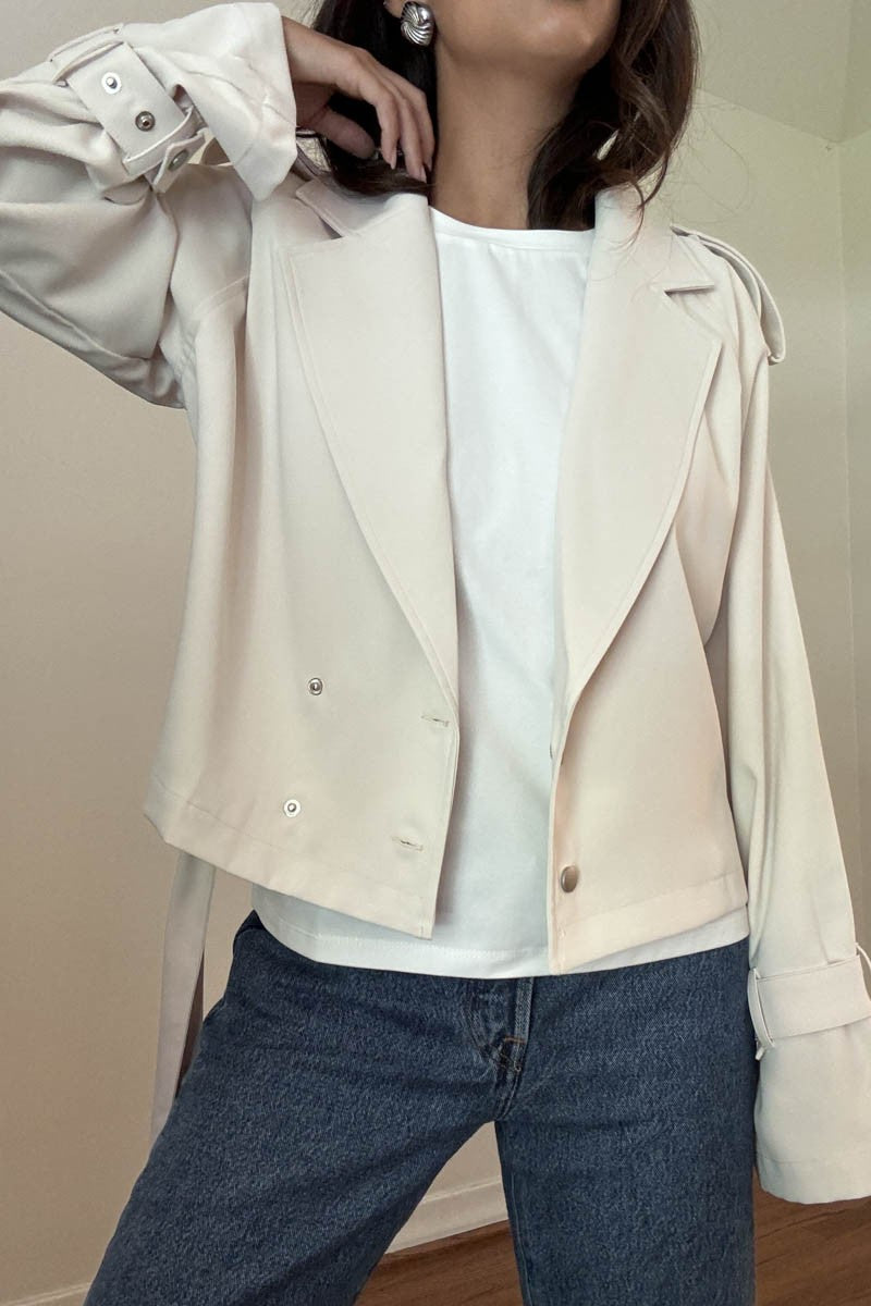 cropped trench coat