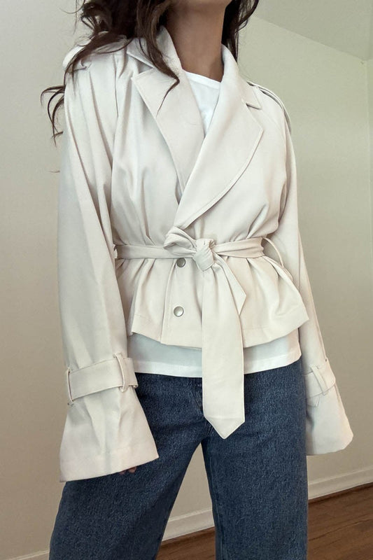 cropped trench coat