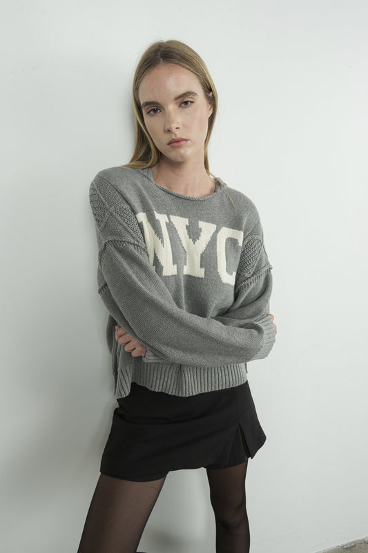 nyc cableknit sweater