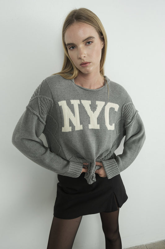 nyc cableknit sweater