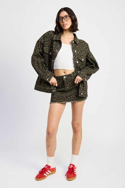 leopard denim jacket