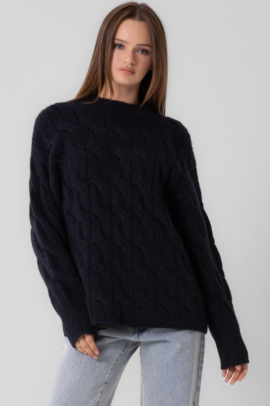 oversized chunky cableknit