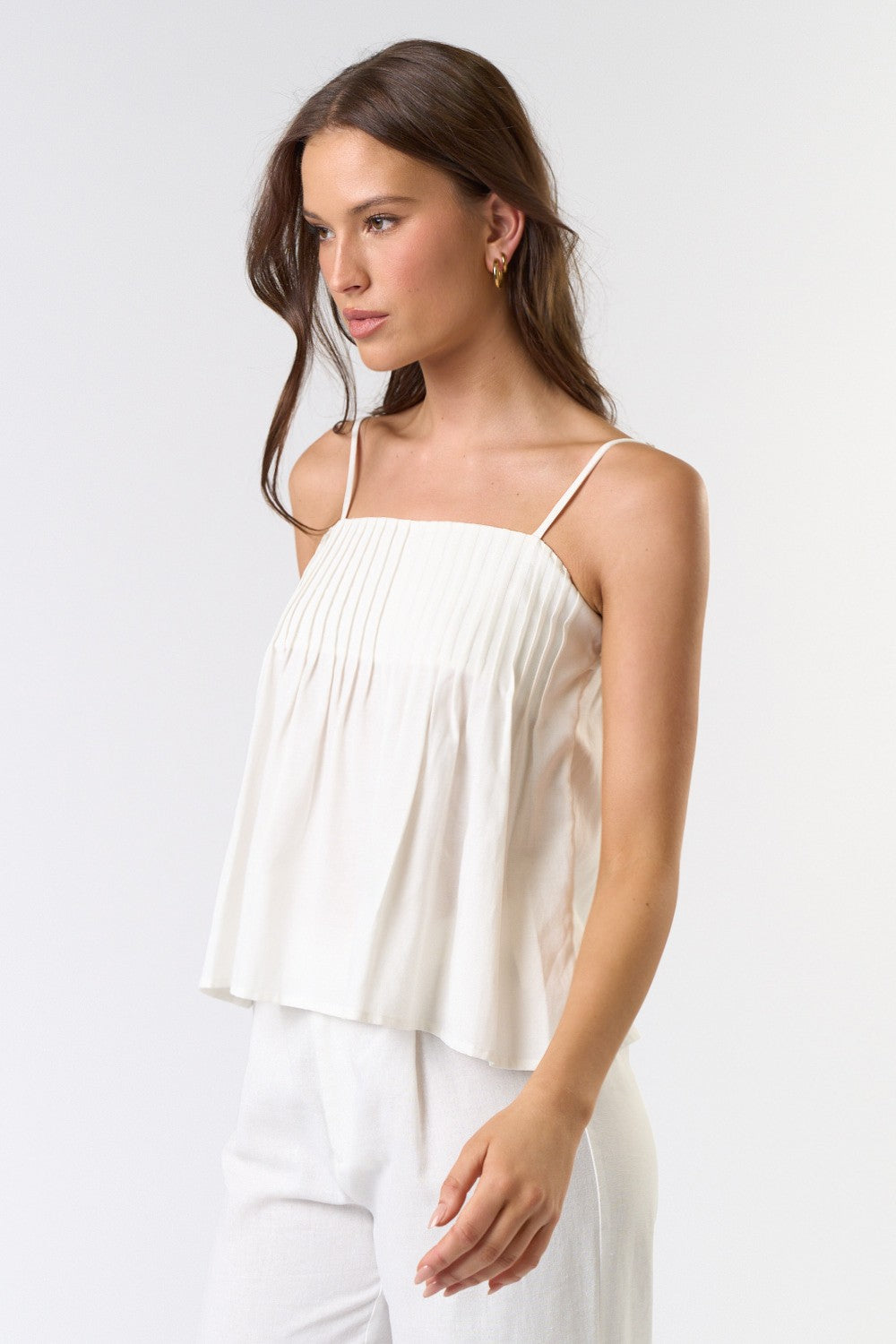 pleated tank top