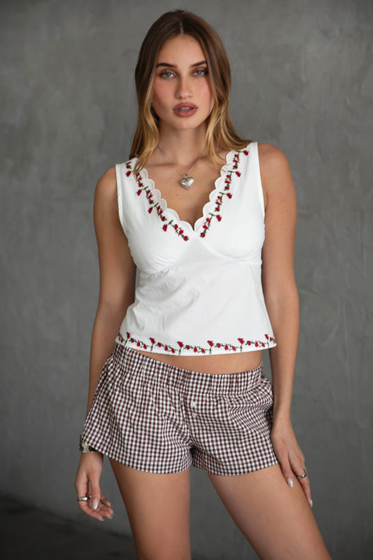 roseate poplin top
