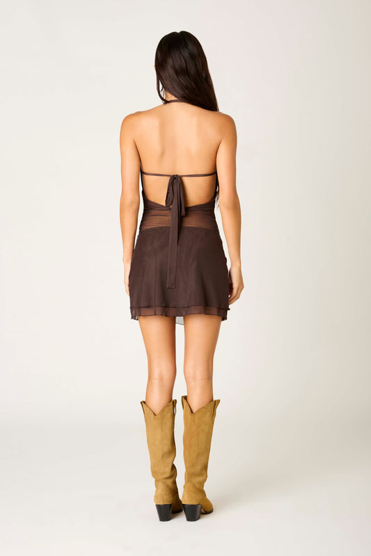 ibiza mesh mini dress