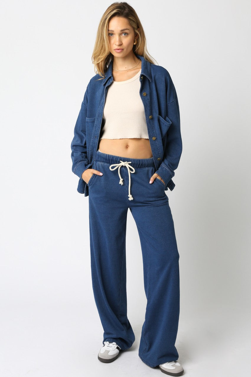 khissy denim sweatpants
