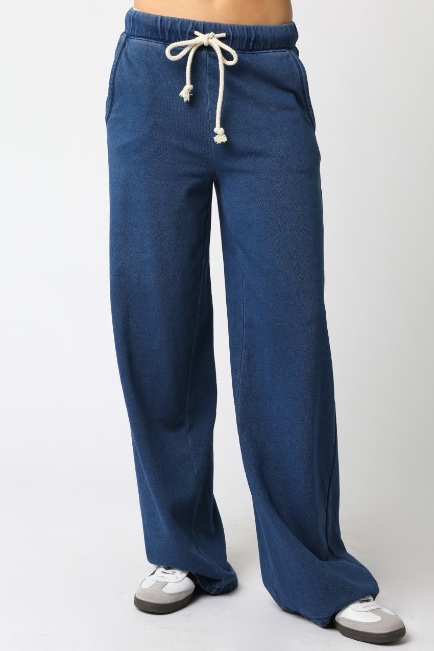 khissy denim sweatpants