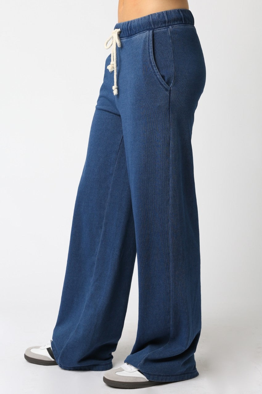 khissy denim sweatpants