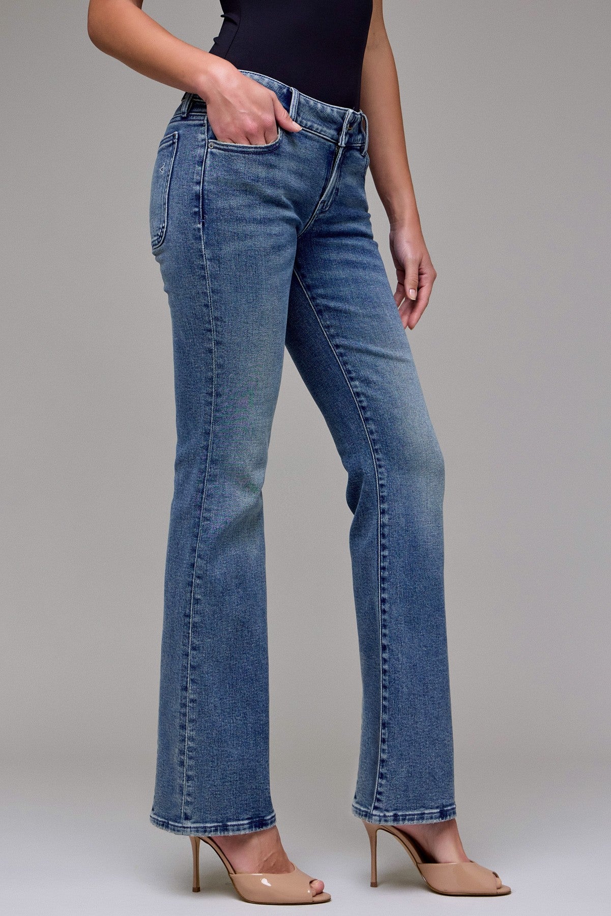 low rise bootcut jeans