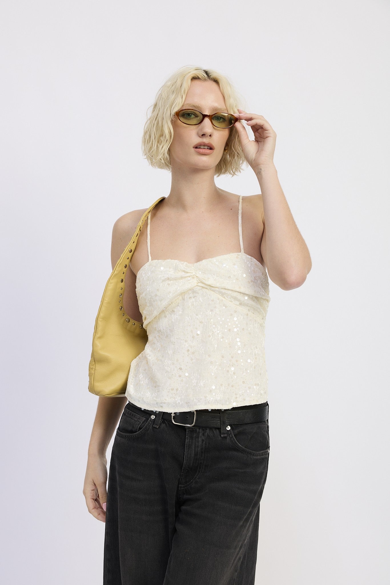 cierra sequin top