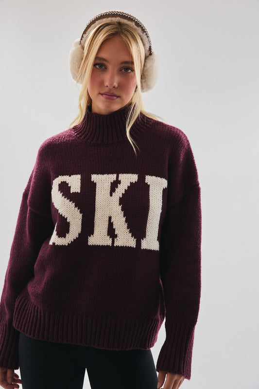ski mock neck sweater