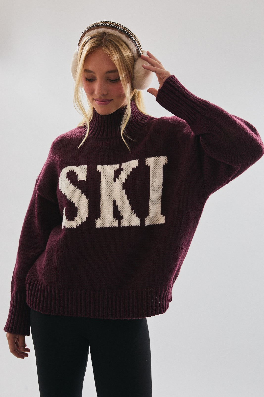 ski mock neck sweater