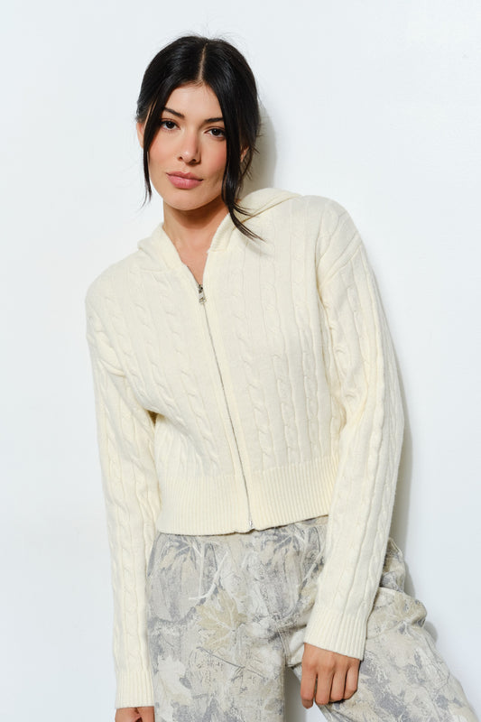 quincy zip up sweater