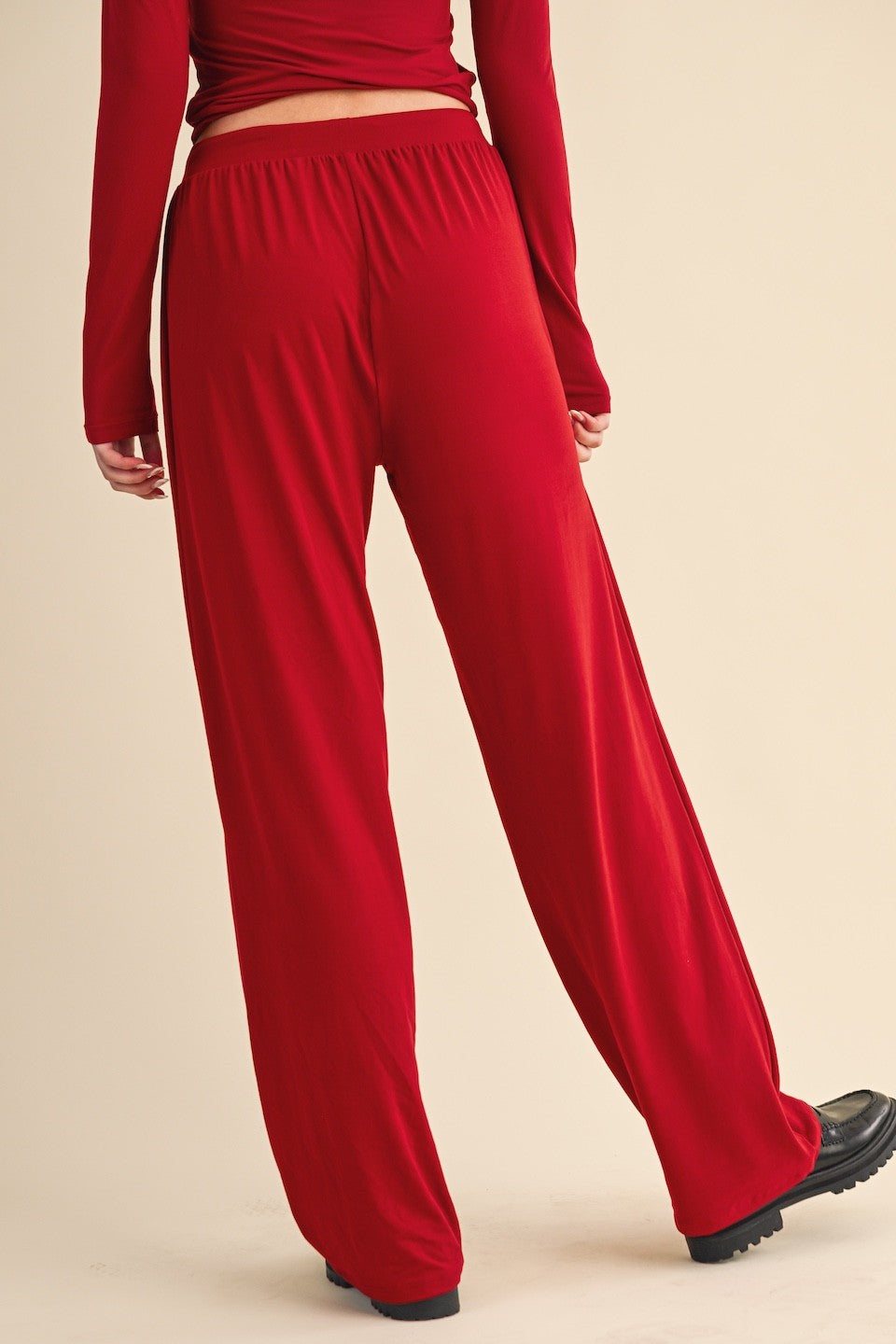 jersey wide leg pants