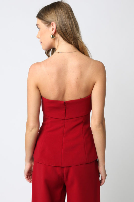 merlot strapless top