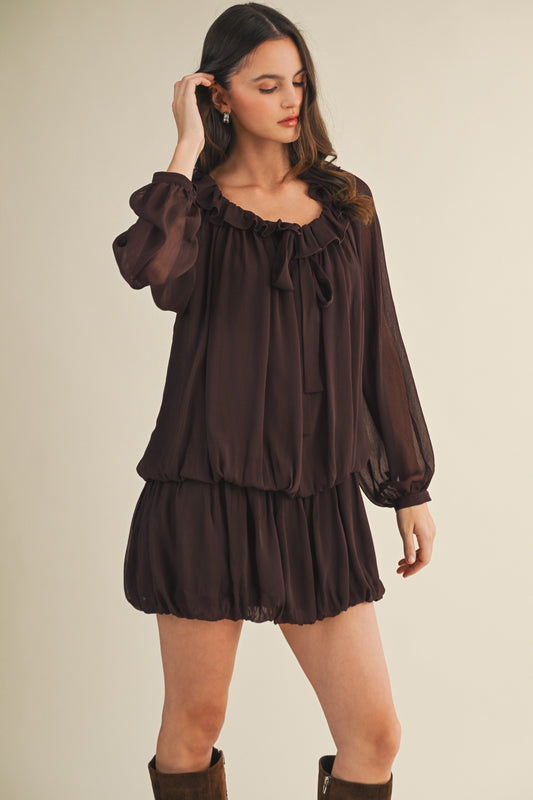 spiced latte mini dress