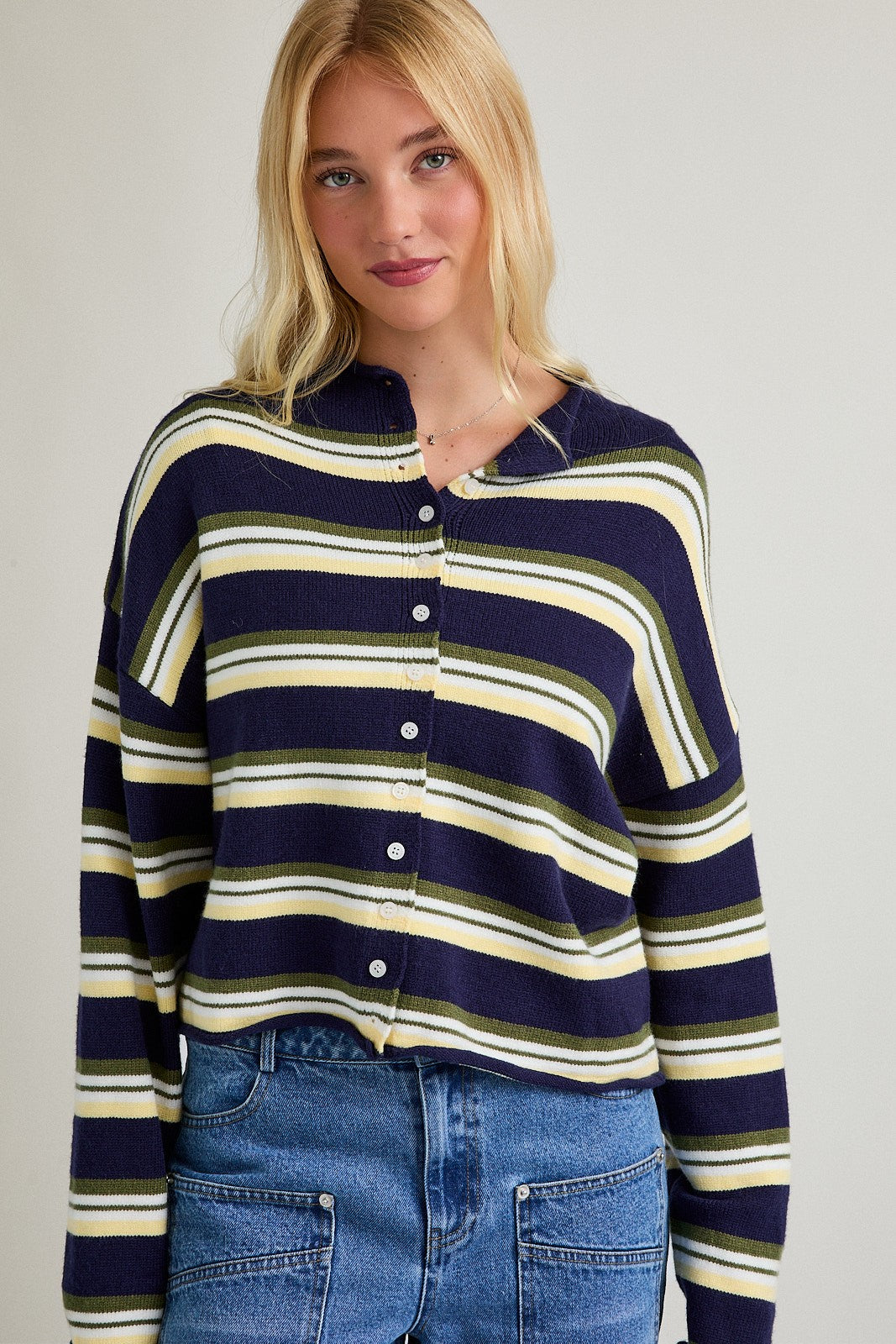 falling lines cardigan