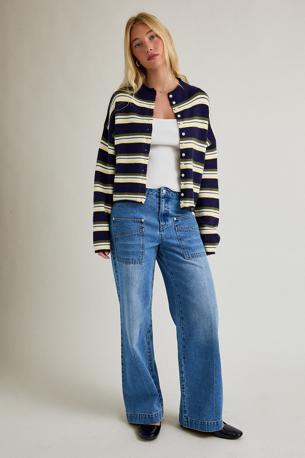 falling lines cardigan