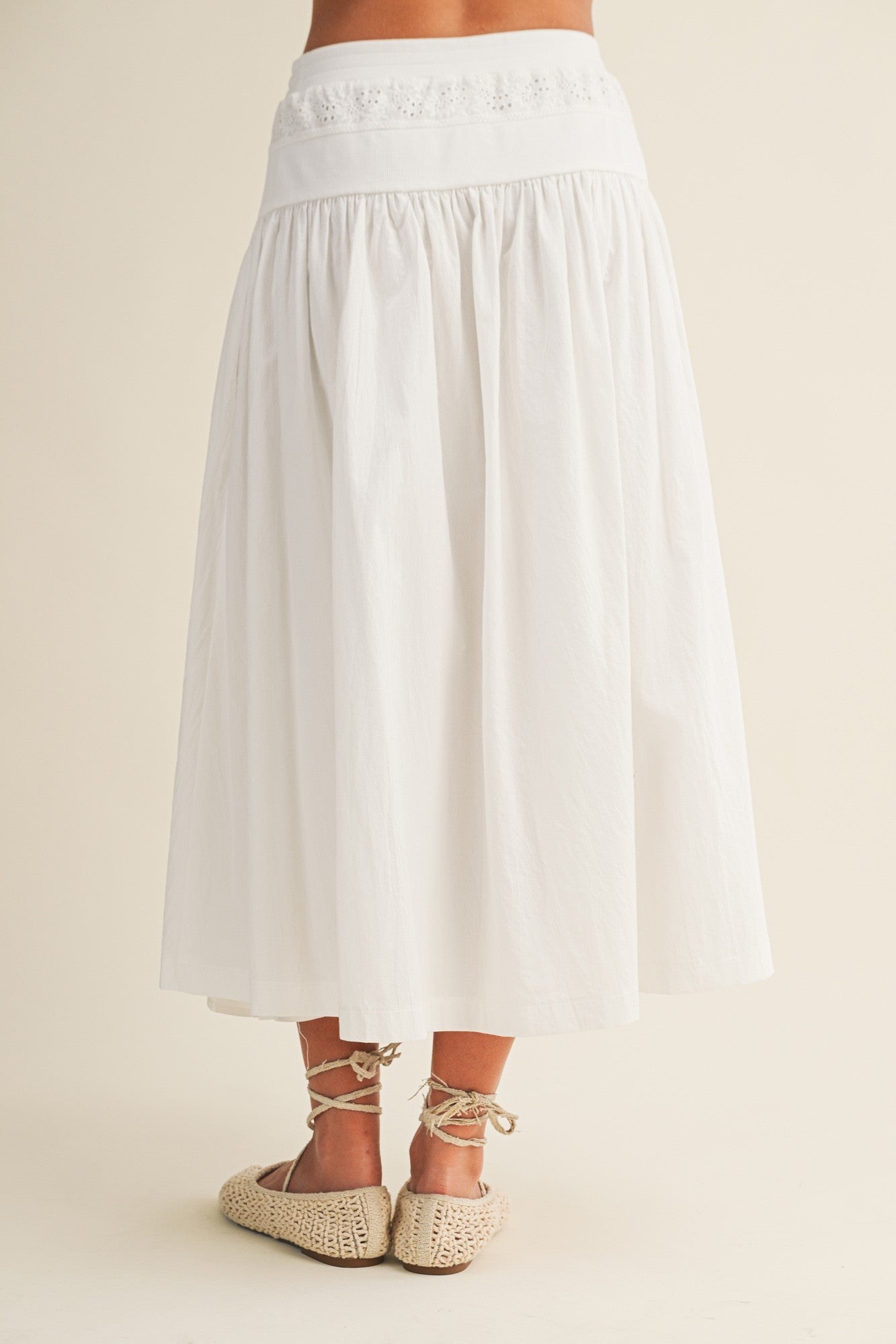 eyelet ribbed outfit set