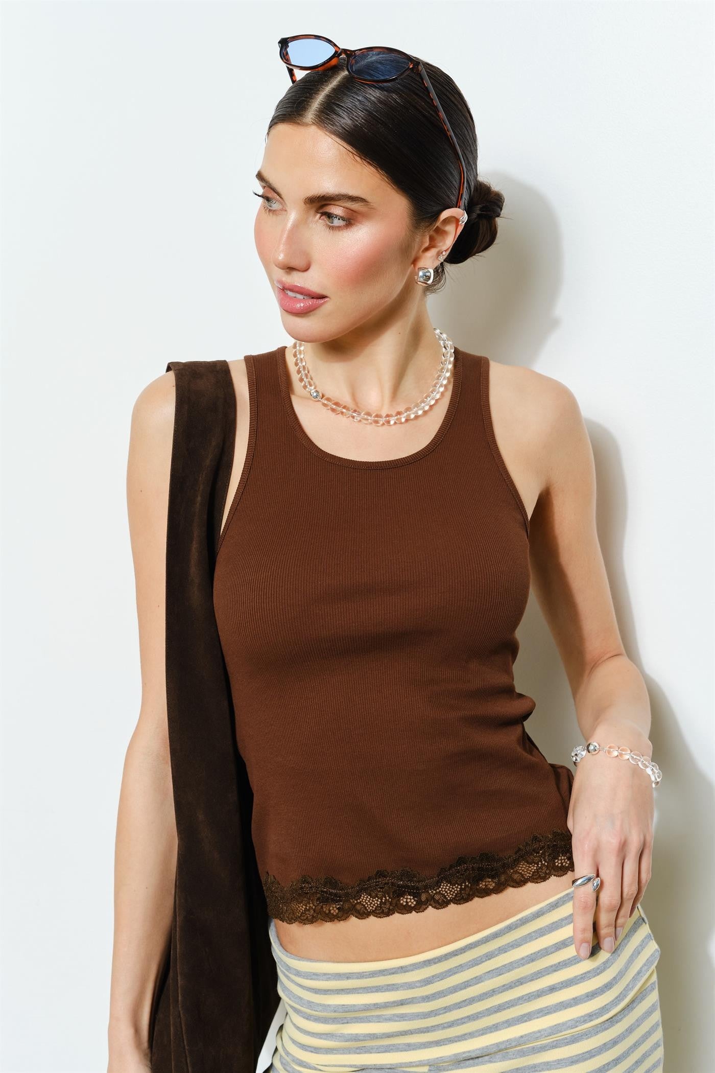 cierra lace trim tank