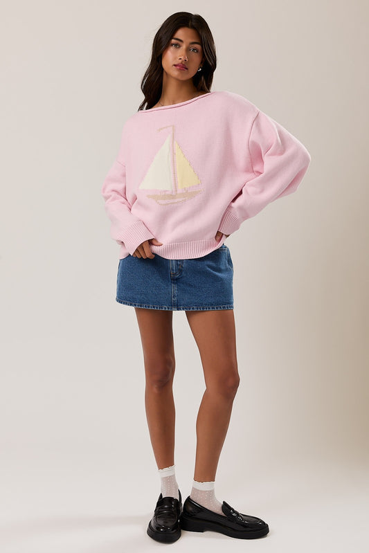 boat neck pullover