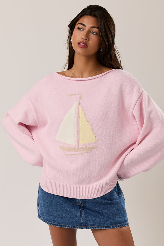 boat neck pullover