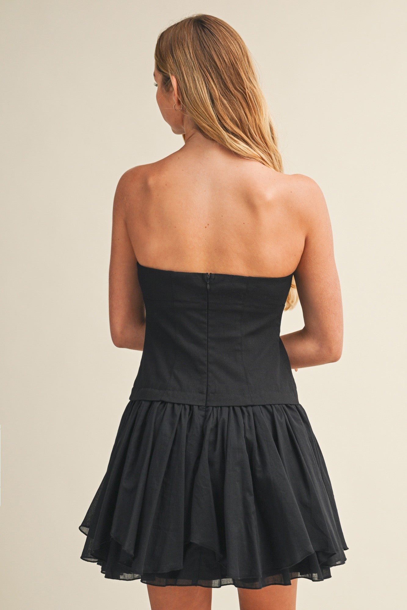 twofer strapless mini dress
