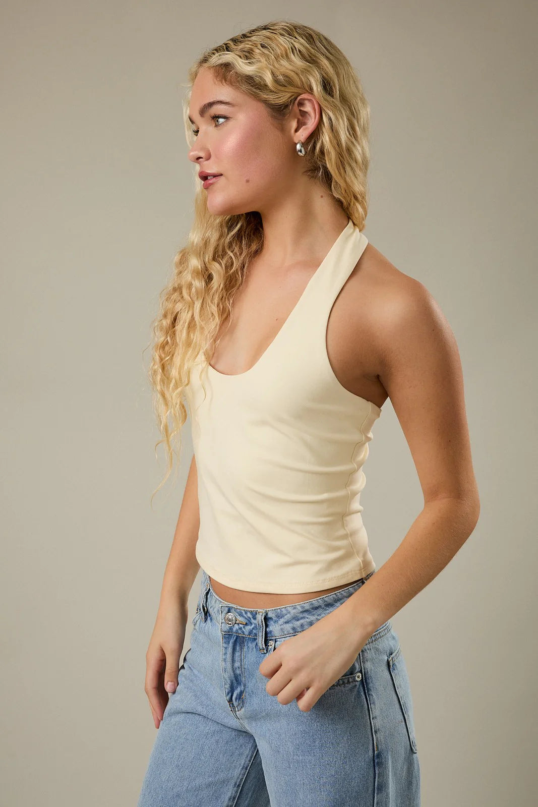 double lined halter top