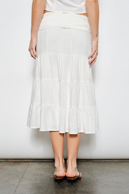 foldover midi skirt