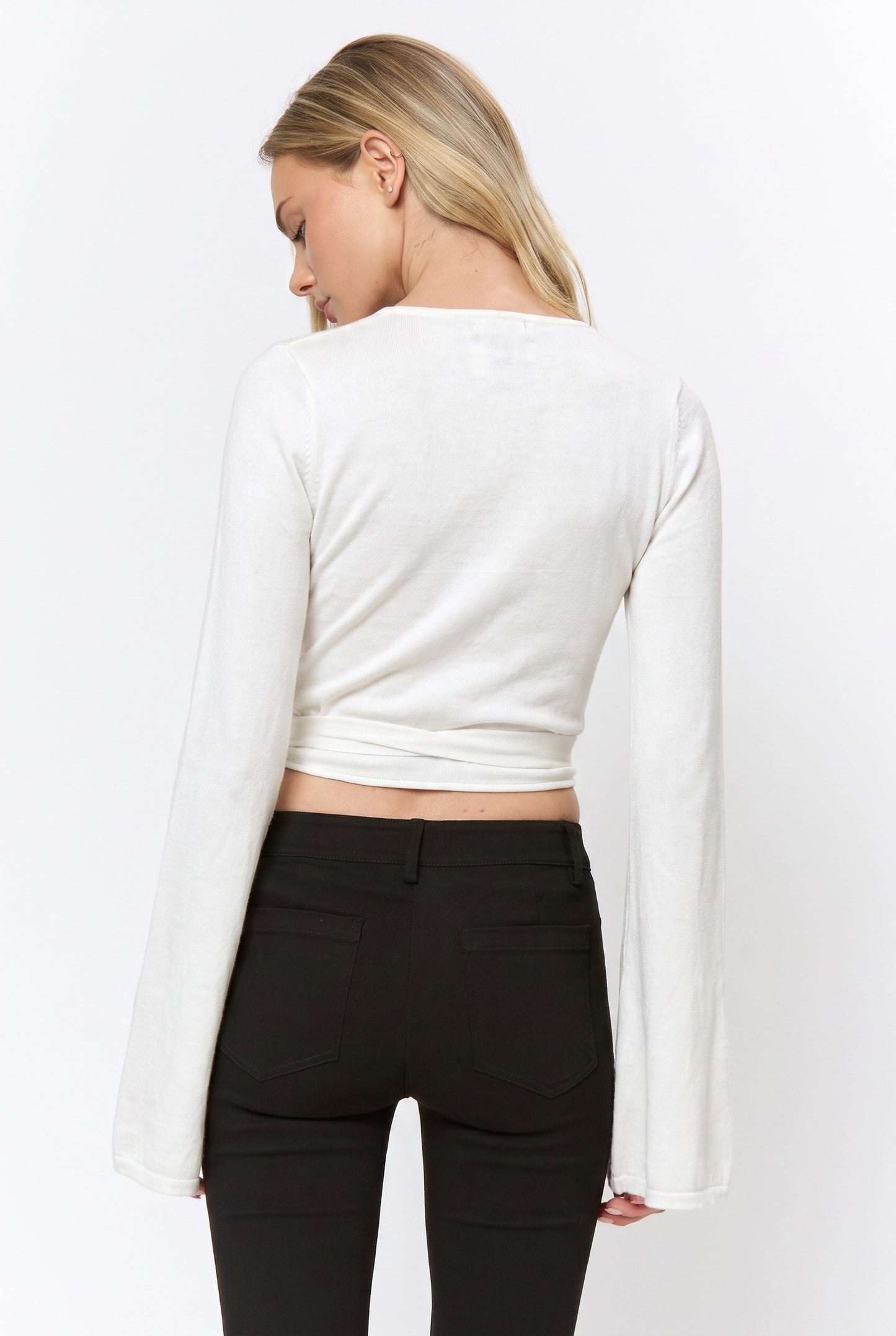studded wrap top