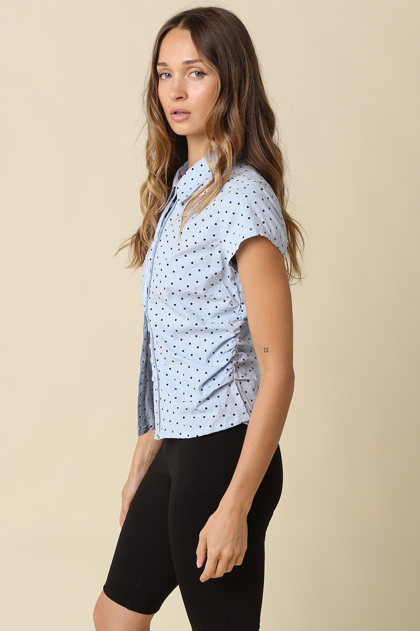 lena polka dot top