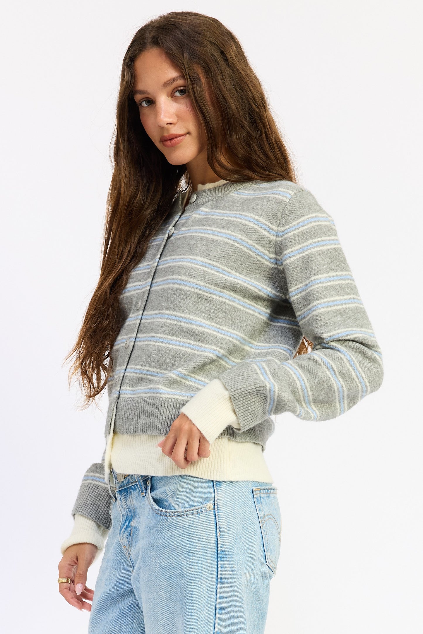 masters layered cardigan