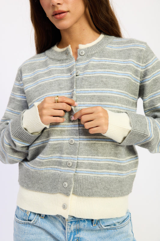 masters layered cardigan