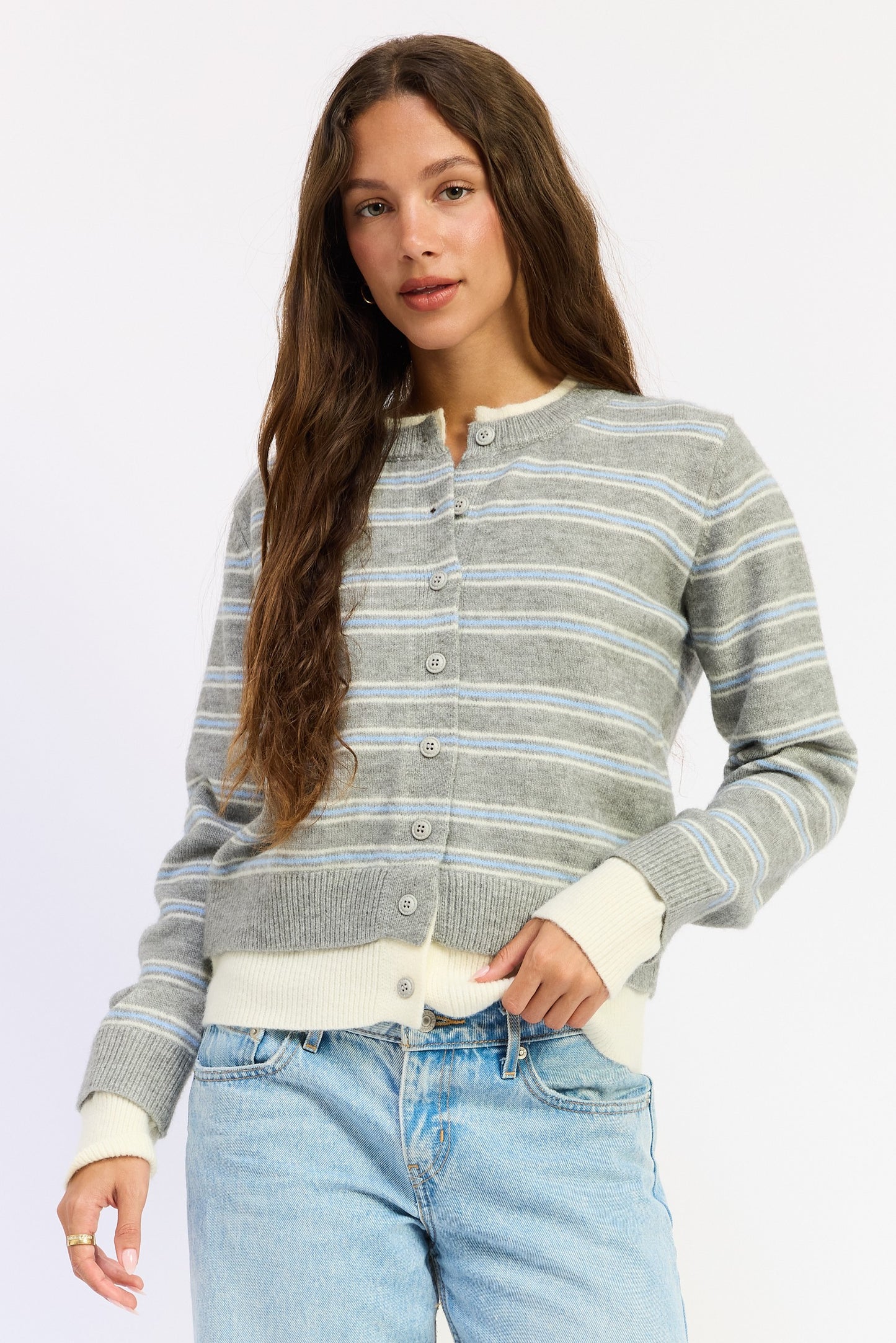 masters layered cardigan