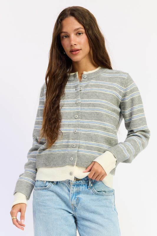 masters layered cardigan