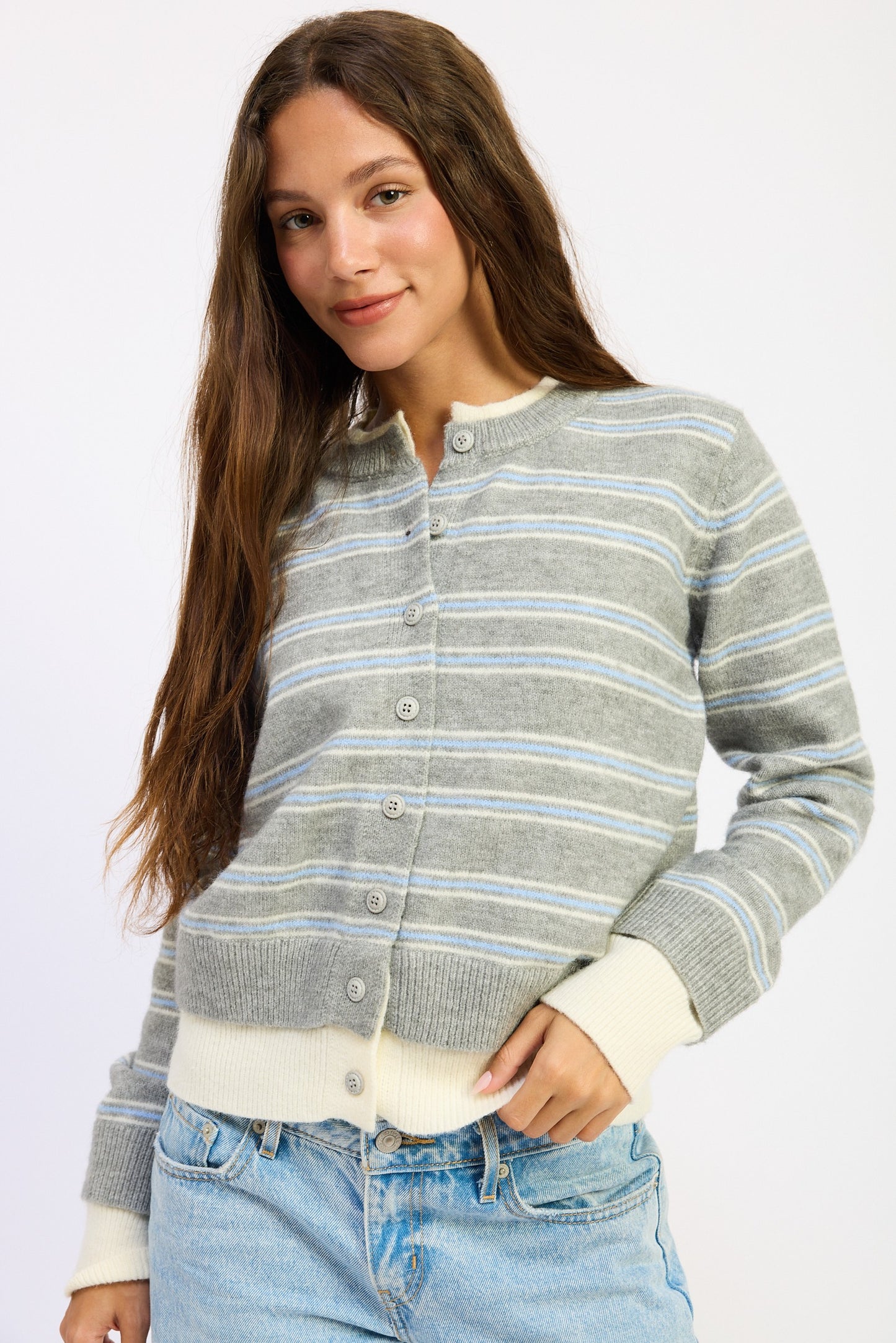 masters layered cardigan