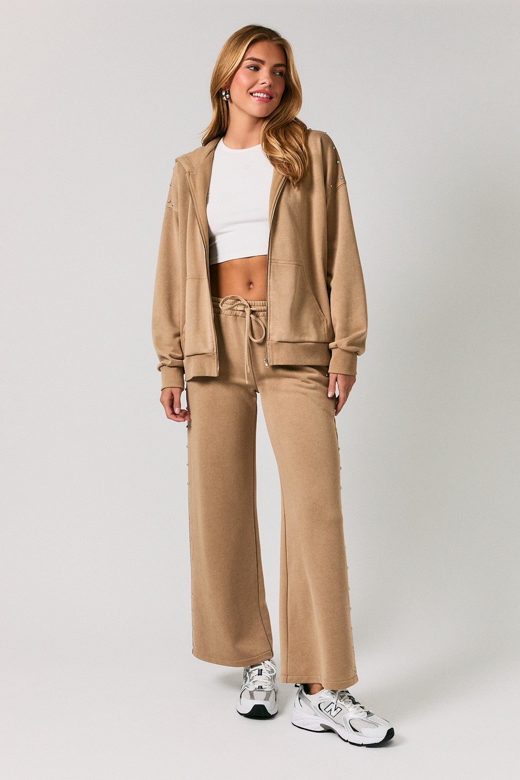 washed studded sweatpants