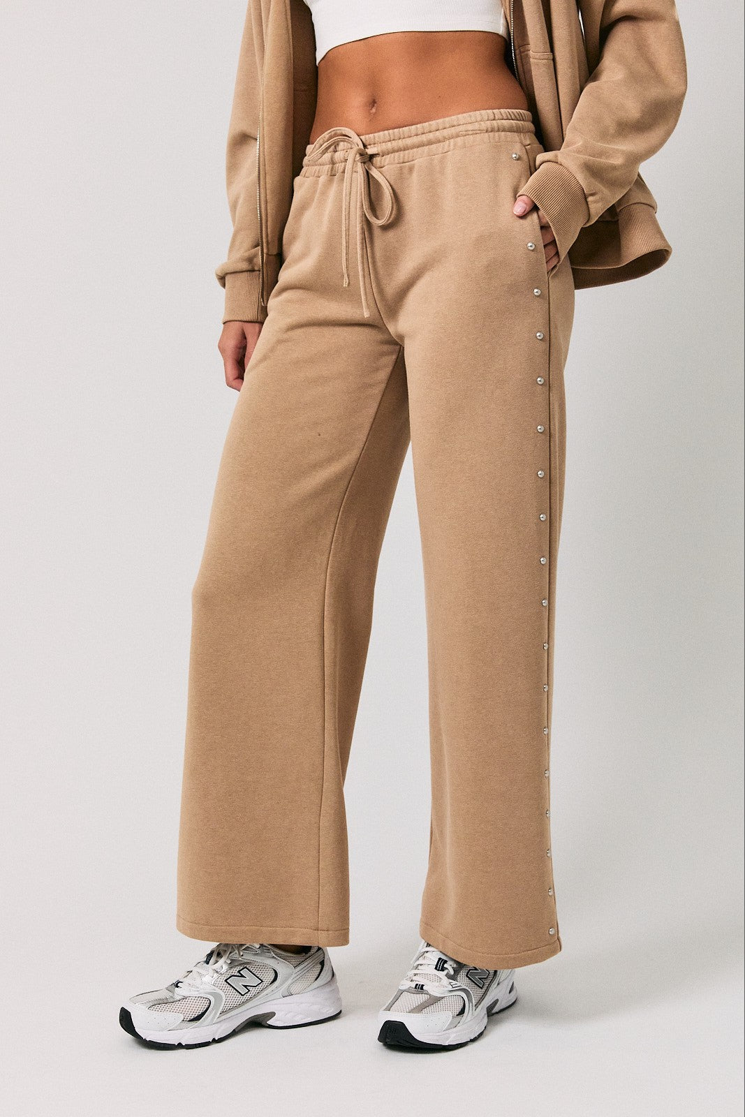 washed studded sweatpants