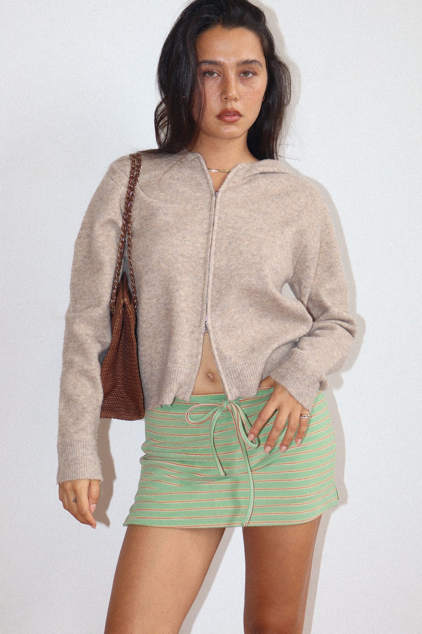 oatmeal zip up hoodie