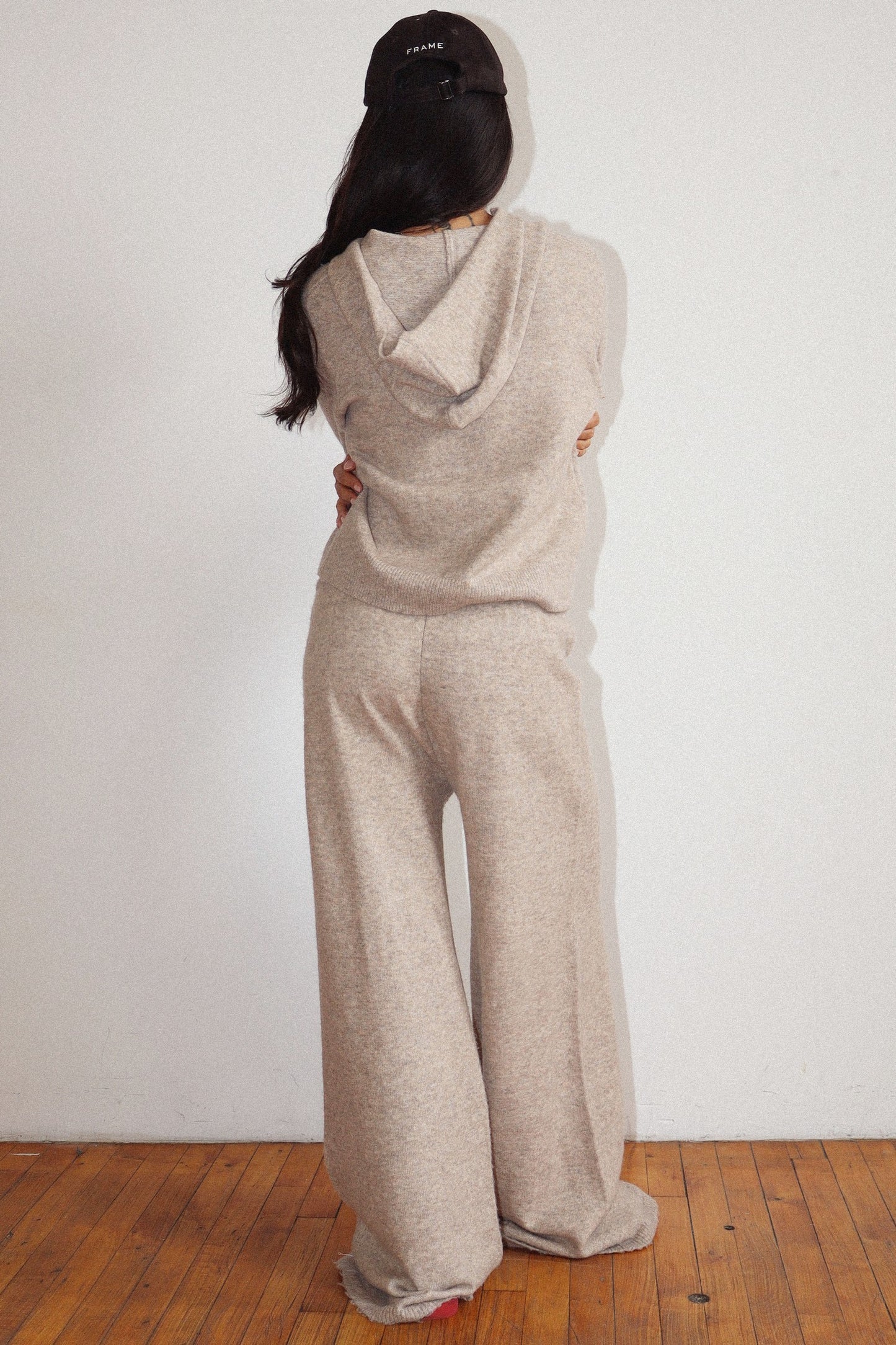 cozy knit wide leg pants